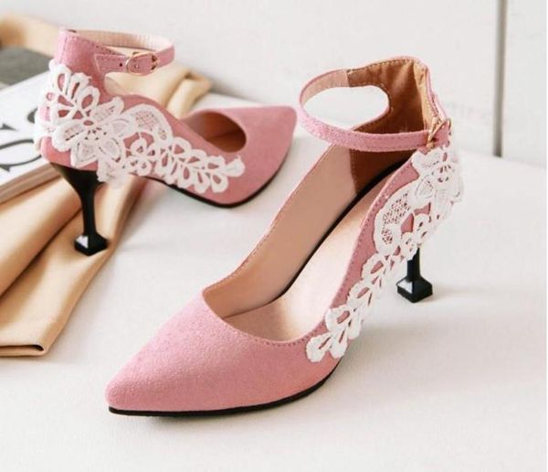 

2020 spring and autumn with new style fashion high heel pointed end suede women's shoes@mqwbh401, Black