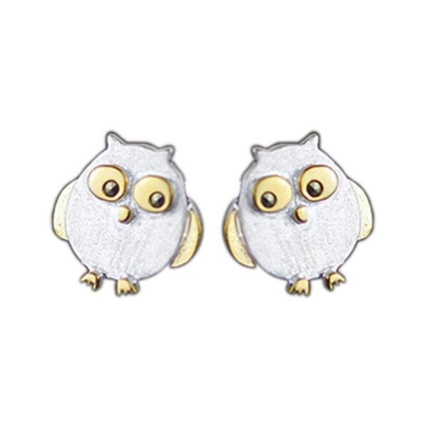 

925 sterling silver trendy irregular shape stud earrings for women, Golden;silver