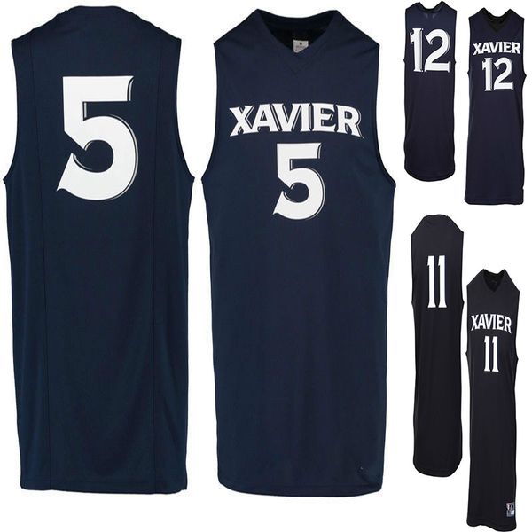 

NO. 11 Xavier Musketeers Men College Basketball Jersey Embroidery Athletic Outdoor Apparel Mens Sport Jerseys Size S-3XL