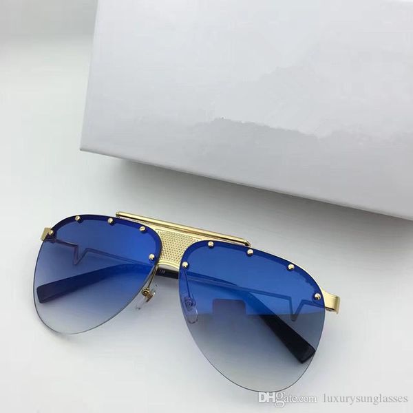 

ve2178 medusa sunglasses rimless frame pilot uv protection men brand designer coating mirrorr lens steampunk summer style comw with case