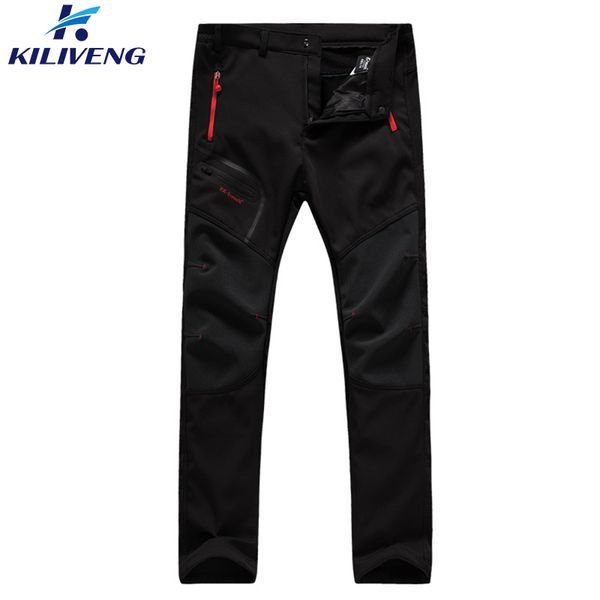 

женские зимние открытый водонепроницаемый походные штаны брюки кемпинги скалолазание рыбалка водоустойчивые лыжный поход softshell, Black;green