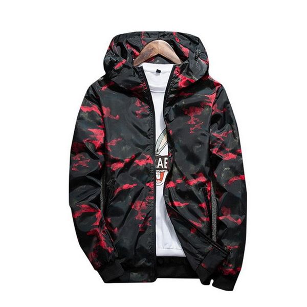 

men jacket fashion men camouflage jackets casual moleton masculino men 's hooded zipper coat outwear fit plus size 4xl, Black