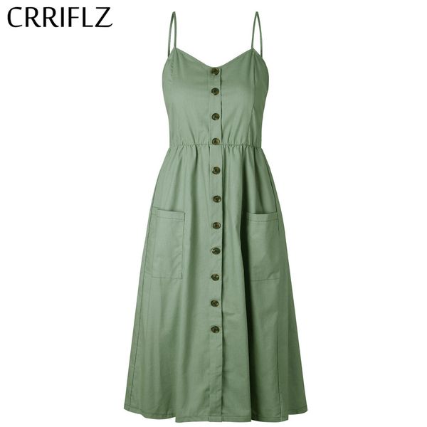 

new boho off-shoulder party beach sundress spaghetti long dresses plus size summer women button decorated print dress crriflz, Black;gray