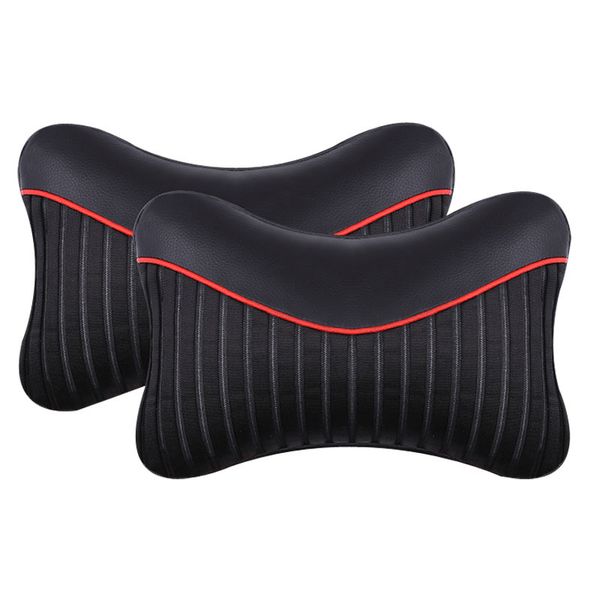 

1 pair new auto headrest head pillow neck pillow car cervical skin sandwich breathable u shaped travel