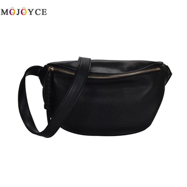 

fashion pu leather women messenger bags classic casual crossbody chest belt bag elegant solid color shoulder waist bags
