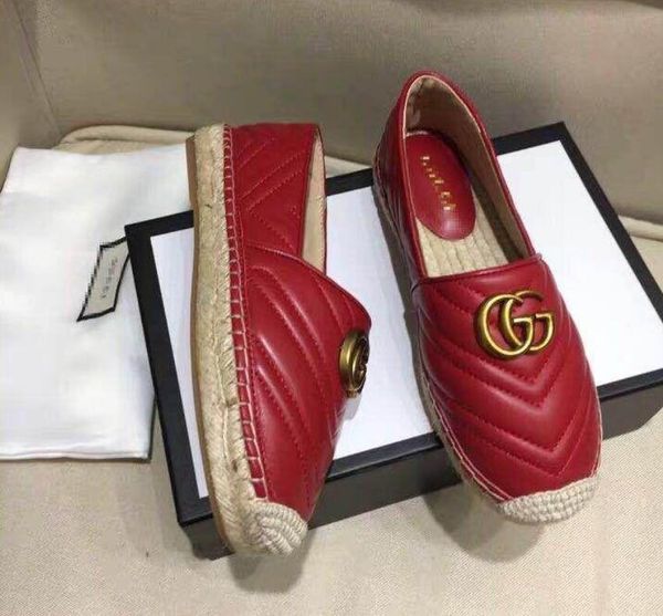

2019 brand women soft leather shoes flat fisherman luxury designer woman casual shoes espadrilles comfortable shoes size 35-41