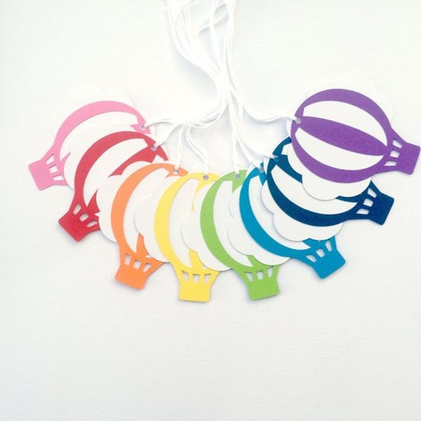 

air balloon & cloud wedding birthday gift favor tags baby shower baptism christening party favors wish tree insert cards