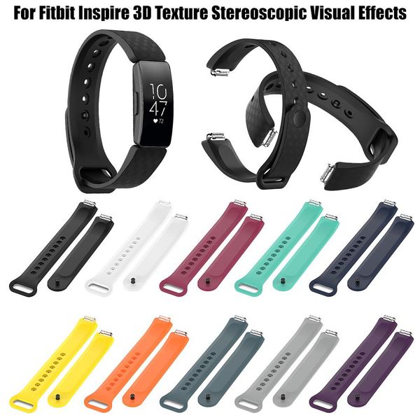 

silicone watch band wrist strap for fitbit inspire / inspire hr fitness trackers replacement bracelet watch accessories