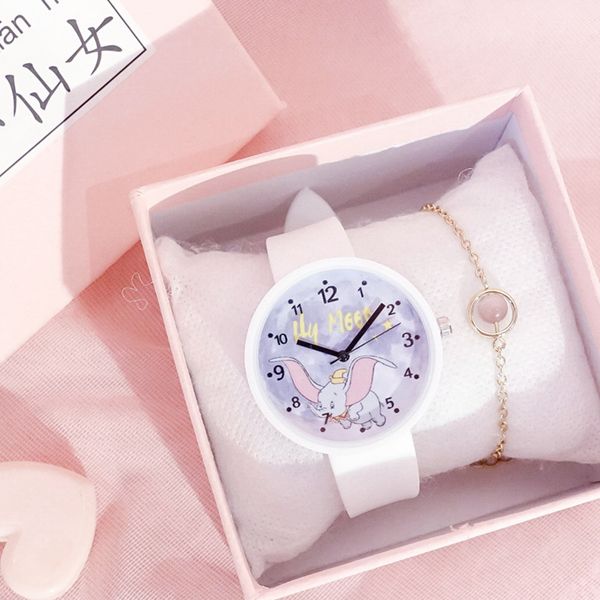 

children fashion watch cute colorful creative elephant cartoon dial design lovely kids watches quartz clock gift, Blue