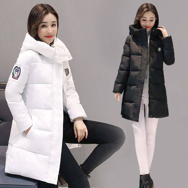 

special clothes fund hat down cotton-padded suit-dress loose jacket winter coat women, Black