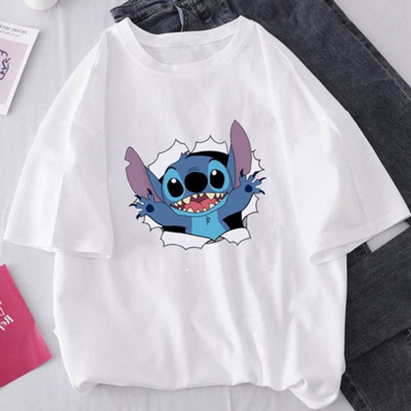 

women's designer t-shirt fashion t-shirt cute cartoon female style printed leisure t-shirt cute casual loose trackshirt short sleeve, White