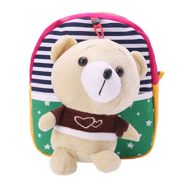 

3d cute cartoon little plush baby backpack baby toy bag kids schoolbag f3md