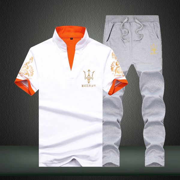 

summer new orange suit men's sports casual korean style, Gray