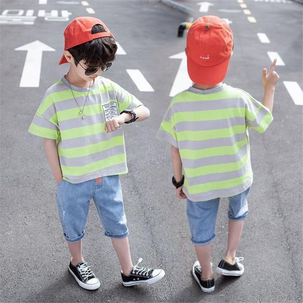 

clothing sets kids tracksuit for boys summer outfit sport suit teen children 5 6 7 8 9 10 12 year, White