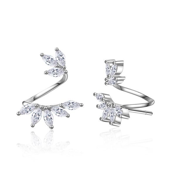 

ed722 серьги-гвоздики для женщин новые роскошные серьги из белого циркона с розовым золотом посеребренные старинные геометрические украшения, Golden