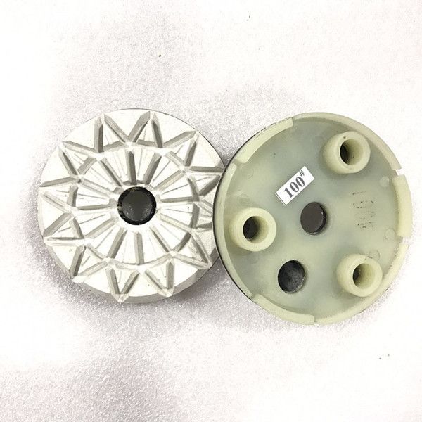 

3 pieces set white color 4 inch marble polsihing puck 4inch 100mm for klindex