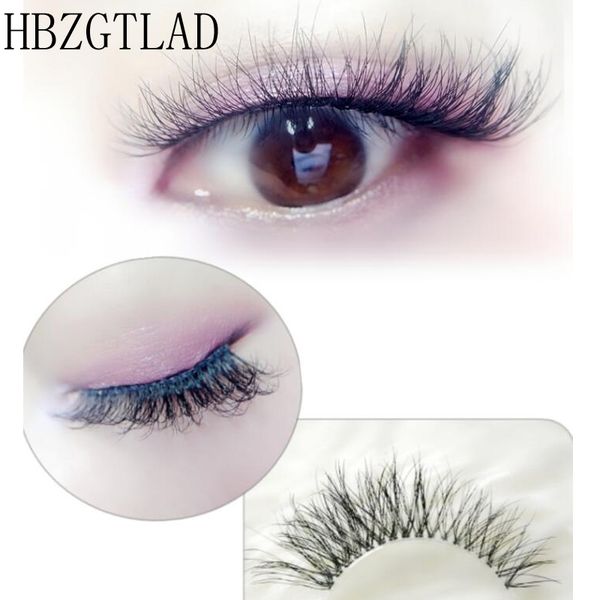 

mink hair eyelashes reusable natural 3d mink messy popular false eyelash full strip eyelashes extension transparent wide stem