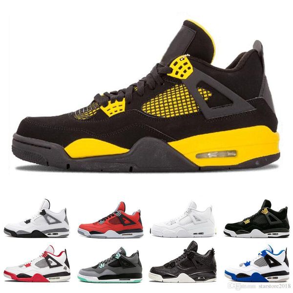 

4 wholesale 4s royalty men basketball shoes sneakers single day tattoo raptors classic men alternate motorsport white cement sports shoes