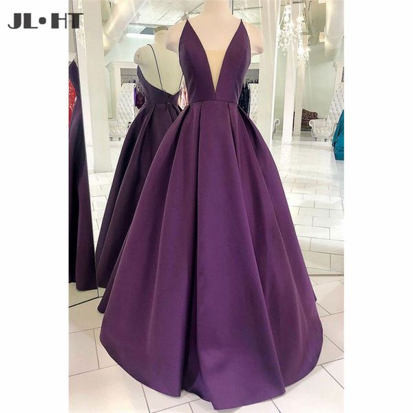 

elegant evening dresses a-line spaghetti straps deep v-neck prom dresses simple satin evening dress custom made, White;black