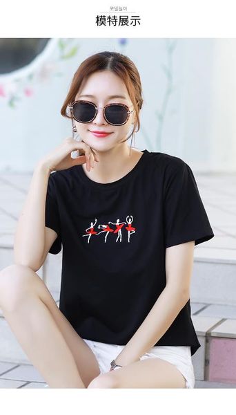 

women's t-shirt shirt women printed gray tee femme arrivals black, White