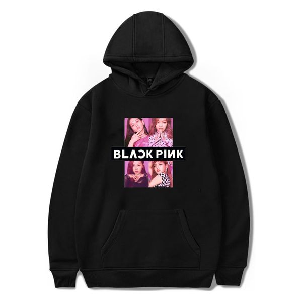 

kids hoodies sweatshirts blackpink printed long sleeved girl hoodie hooded sweatshirt casual pullovers baby boys hoodies, Black