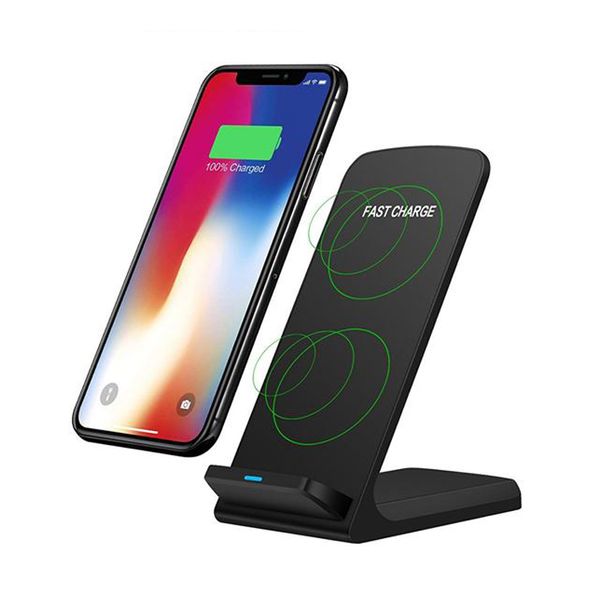 2 Bobinler 10W Kablosuz Şarj Hızlı Qi Kablosuz Apple iPhone X 8 8plus Samsung Note 8 S8 S7 herkes için Standı Pad Şarj Smartphones Qi özellikli