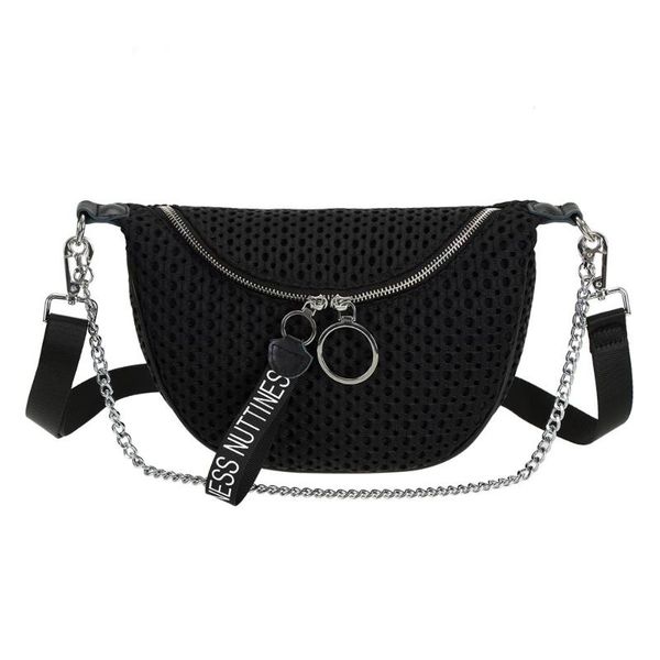 

spring and summer 2020 net red new all-around net cloth waist bag women's ins fashion chest bag single shoulder messenger fashio