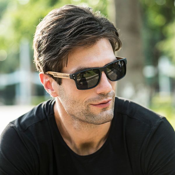 

skadino zebra wood men sunglasses polarized wooden sun glasses for women blue green lens handmade fashion brand cool uv400, White;black