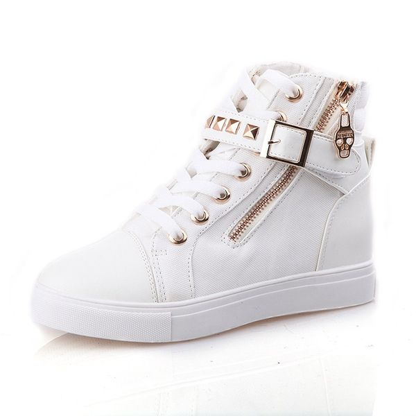 

new 2020 high boots women shoes fashion rivets canvas shoes women's casual leopard flowers vintage black boots