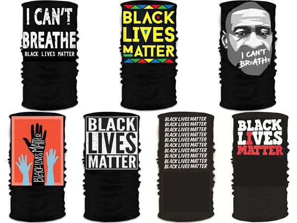 

i cant breathe2020 multifunctional scarf motorcycle headband seamless tube outdoor black headband solid buffe face mask neck g #900