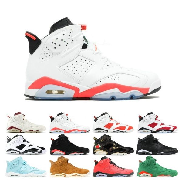 

New Classic Infrared 6 6S Mens Basketball Shoes UNC Wheat black Gatorade MAROON Sport Blue carmine red alternate Black Cat Sneakers Shoes