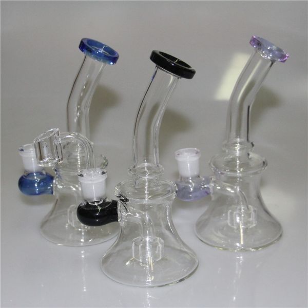 Стеклянные бонковые водопроводные трубы кальян с Quartz Banger Mini Pipe Dab Rigs Small Bubbler Cukage Beaker Bongs Масляная установка