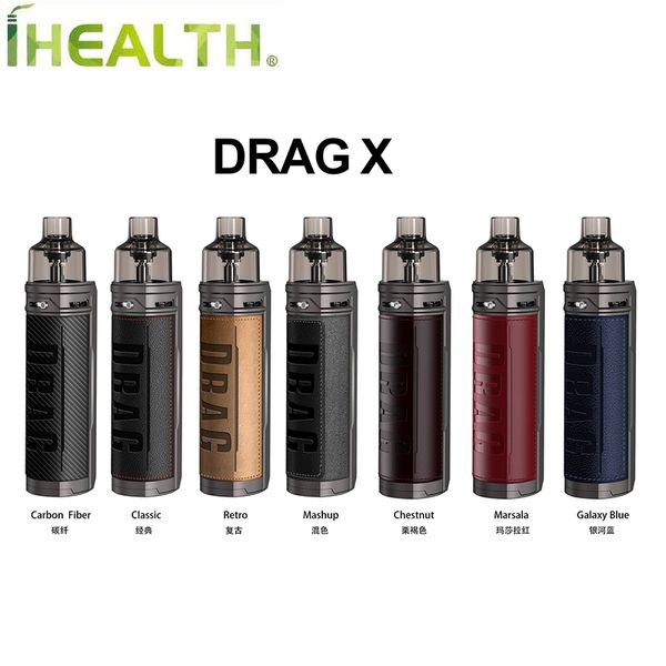 

Оригинал VOOPOO Drag X Mod Kit Pod 80W 4,5 мл Drag X POD Оснащенный PnP-VM6 0.15ohm PnP-VM1 0.3ohm