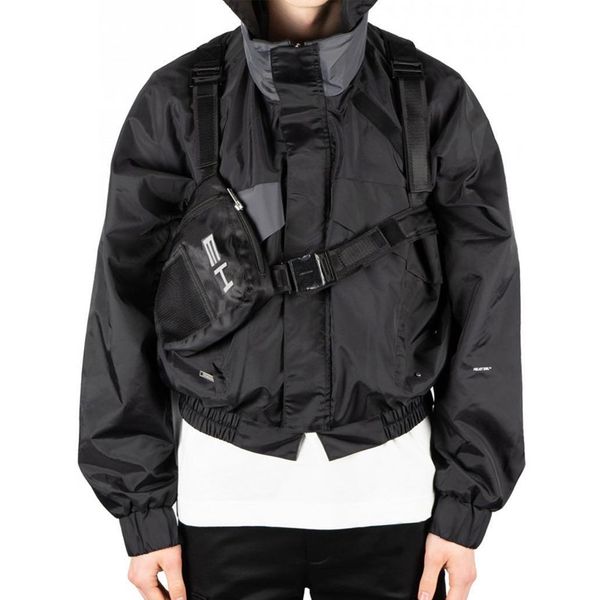 

cool reflective letter waist bag fashion streetwear large capacity chest bags for women outdoor vogue crossbody pack