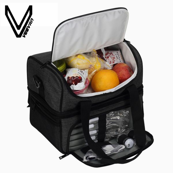 

thermal lunch bags + gifts for women handbags portable insulated oxford picnic bag cooler waterproof lunch tote family trip bags, Blue;pink