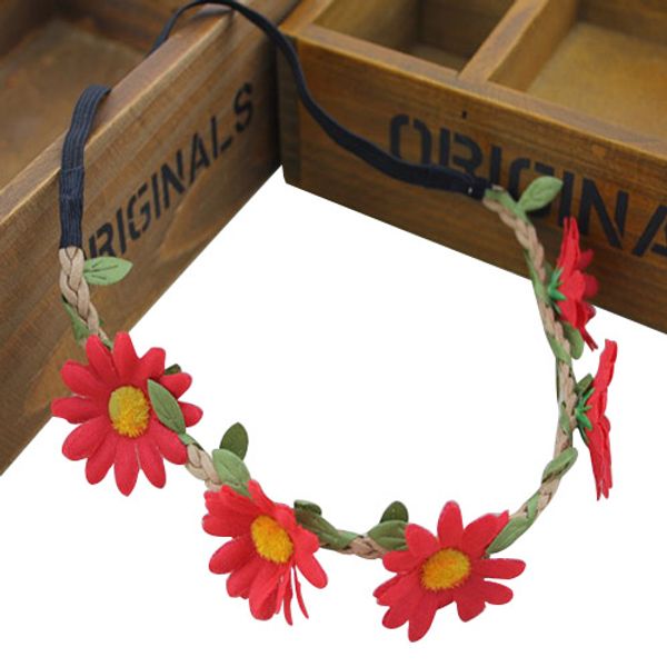 

женщины эластичный цветок повязка на голову венок для волос женщины девушки девушки пляж свадьба гирлянда корона головной убор головной убор, Slivery;golden