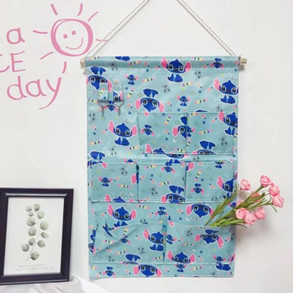 

ivyye stitch melody totoro anime hanging organizers wall door home storage bag cartoon pocket bedroom bathroom wardrobe new