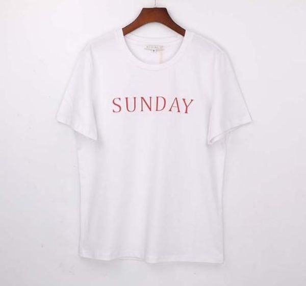 

o-neck new casual cotton t-shirt women short sleeve summer women embossing letter print tee shirt female loose t shirts women trend, White