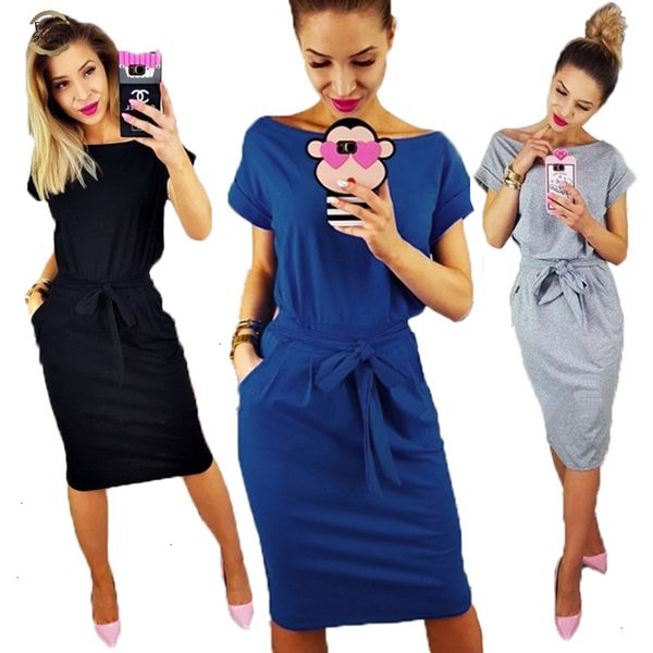 

dress women summer dresses for ladies plus size short sleeve loose casual cotton midi wrap dress female beach designer clothes, Black;gray