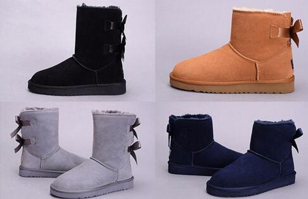 

2018 new wgg women's australia classic kneel boots ankle boots black grey chestnut navy blue women girl boots size us 5-10