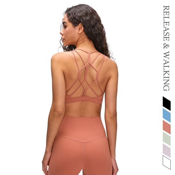 

r&w brushed fabric beauty back vest bras fitness hiit women bra underwear yoga womens hollow sports workout hip up, White;black