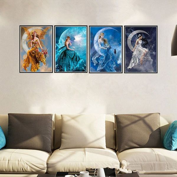 

5d diy diamond painting kit embroidery cross stitch kit arts home wall decor craft (orange) other home decor