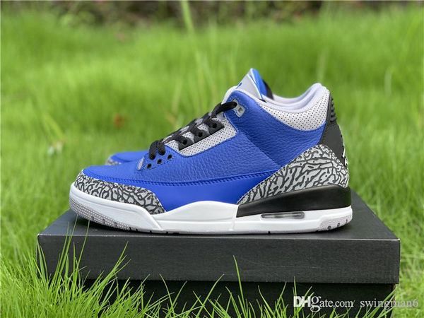

air authentic 3 varsity royal man basketball shoes blue cement grey ct8532-400 3s men retro sports sneakers with original box