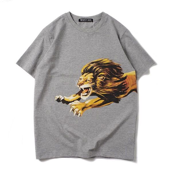 

luxury men's and women's designer t-shirt short sleeve lion print brand luxurydesigner t-shirt men's hip hop fashion short sl, White;black