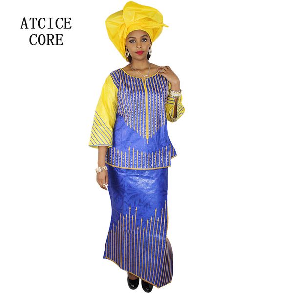 

african dresses for women african bazin riche design dress embroidery design dress, Red