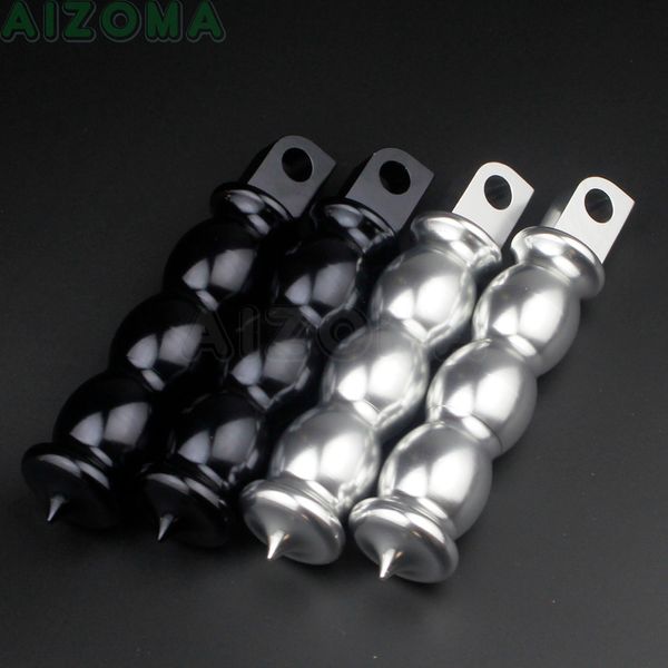 

2x cnc aluminum motorcycle male mount footpeg universal retro foot pegs rest for touring sportster 883 iron superlow