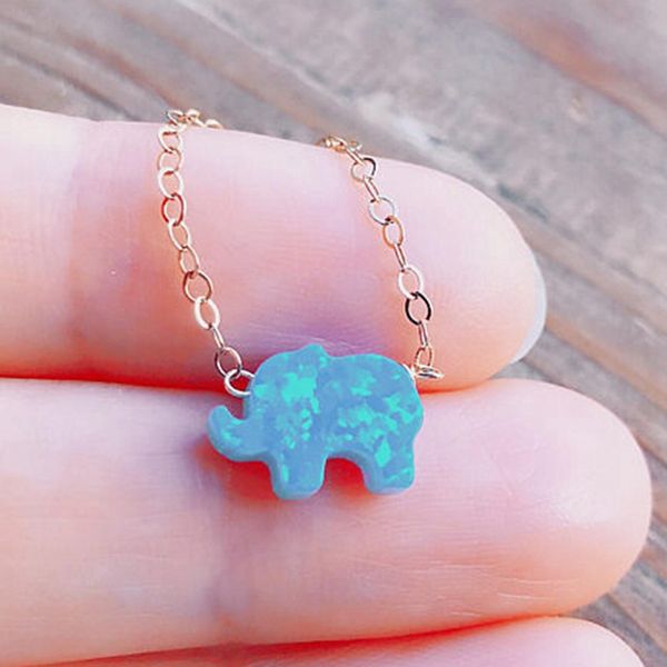 

good luck amulet baby elephant friendship necklace women jewelry stainless steel dainty chain gifts for her collier femme, Silver