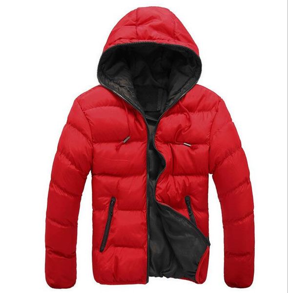 

2018 brand winter jacket parka men warm down jacket casual parka homme men padded winter casual handsome coat for, Black