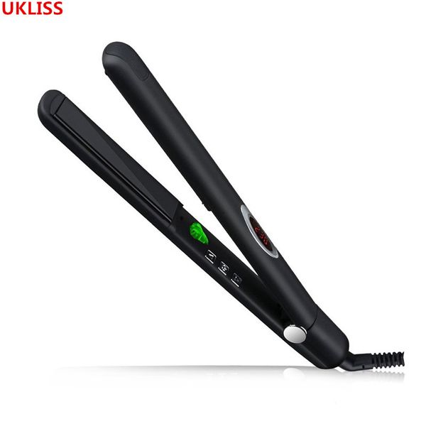 

2019 ceramic infrared flat iron infrared negative ions ceramic hair straightener flat iron professional hair care straightening, Black