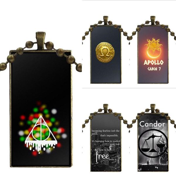 

brand bronze color jewelry fashion statement necklace glass necklaces pendants for women party percy jackson divergent, Silver